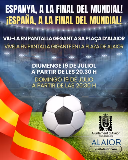 Alaior instalará una pantalla gigante en sa Plaça para seguir la final del Mundial
