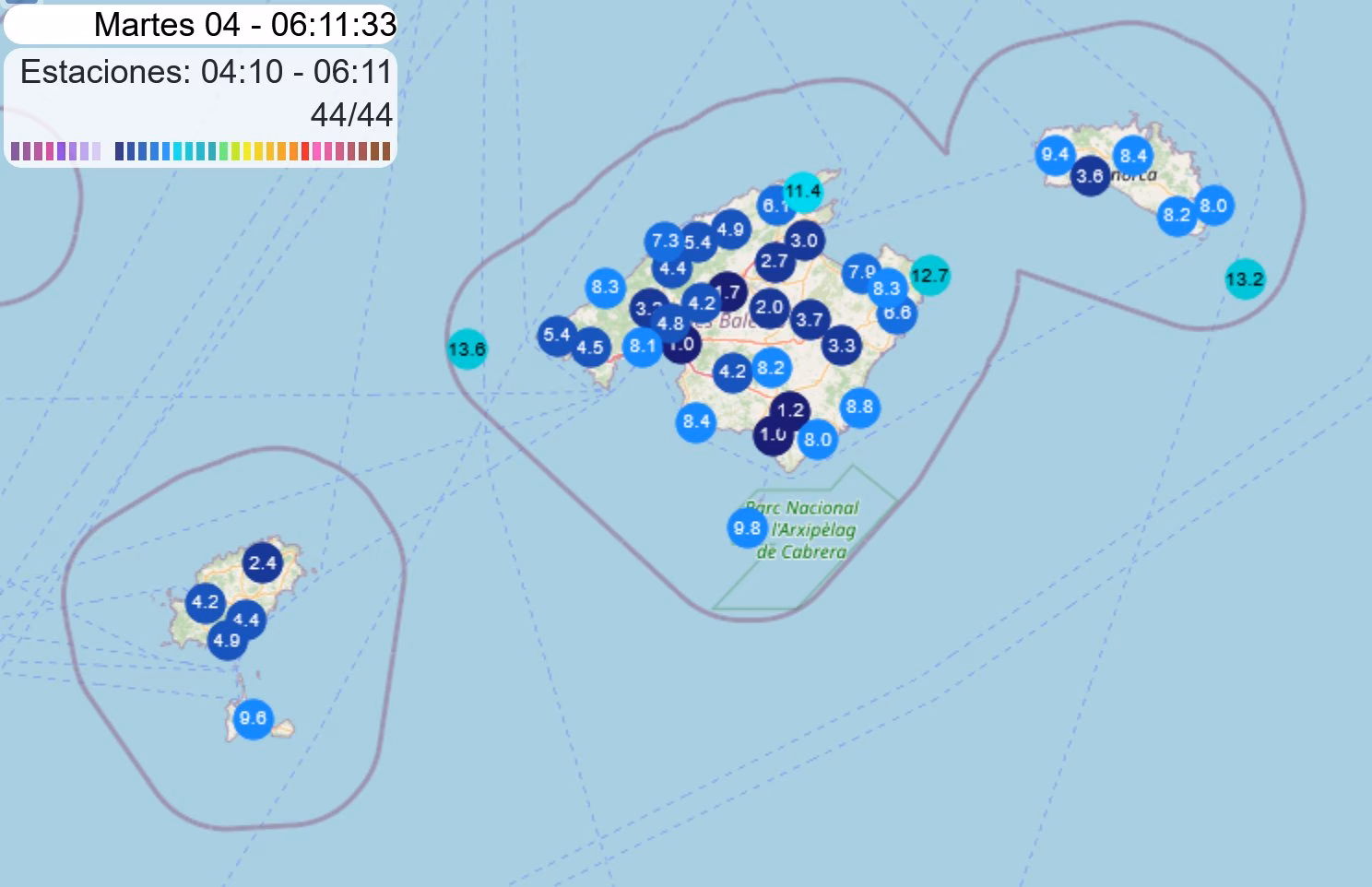 Menorca tendrá cielos despejados y mínimas de hasta 3 ºC este martes