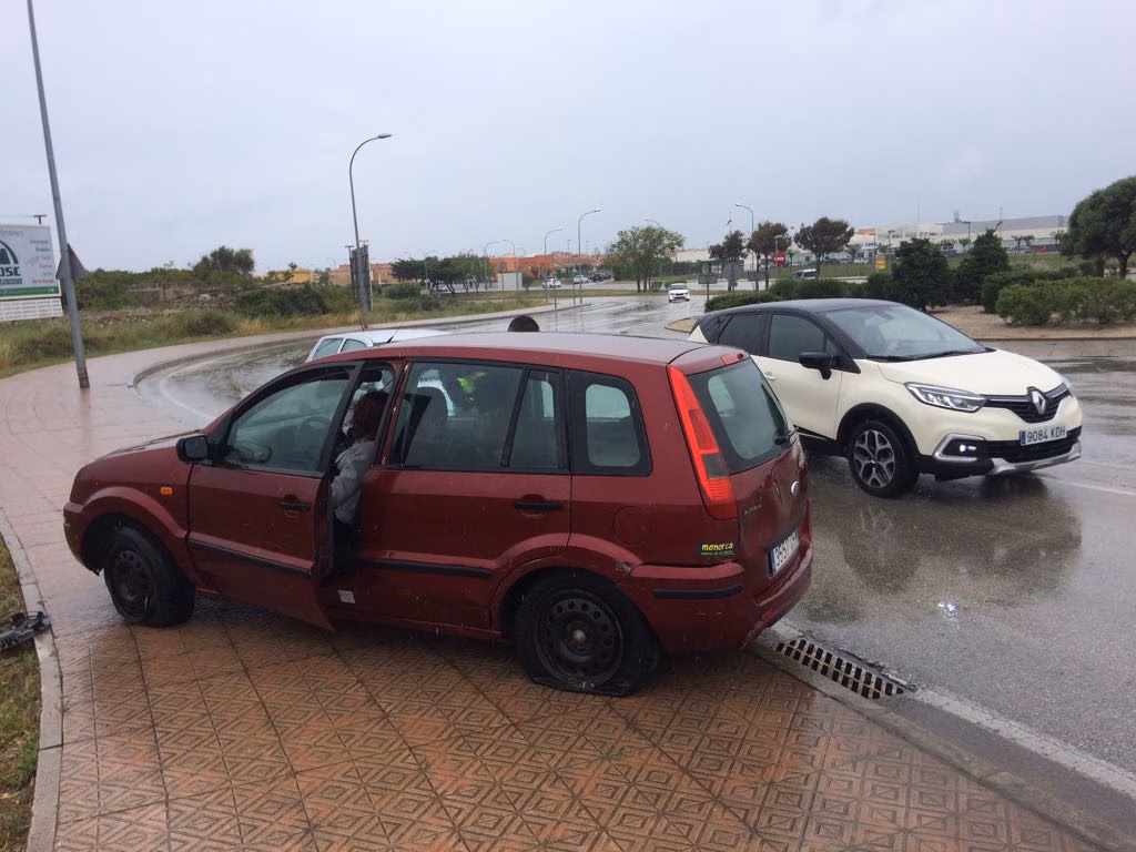Susto en la rotonda del hospital