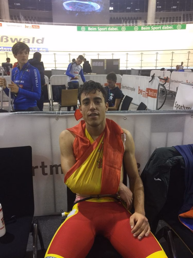 Una caída priva a Albert Torres de alcanzar el podio en la Madison