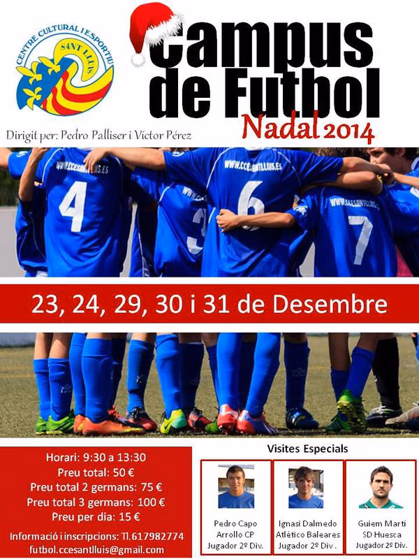 Cartel de lujo para el campus de Navidad del Sant Lluís