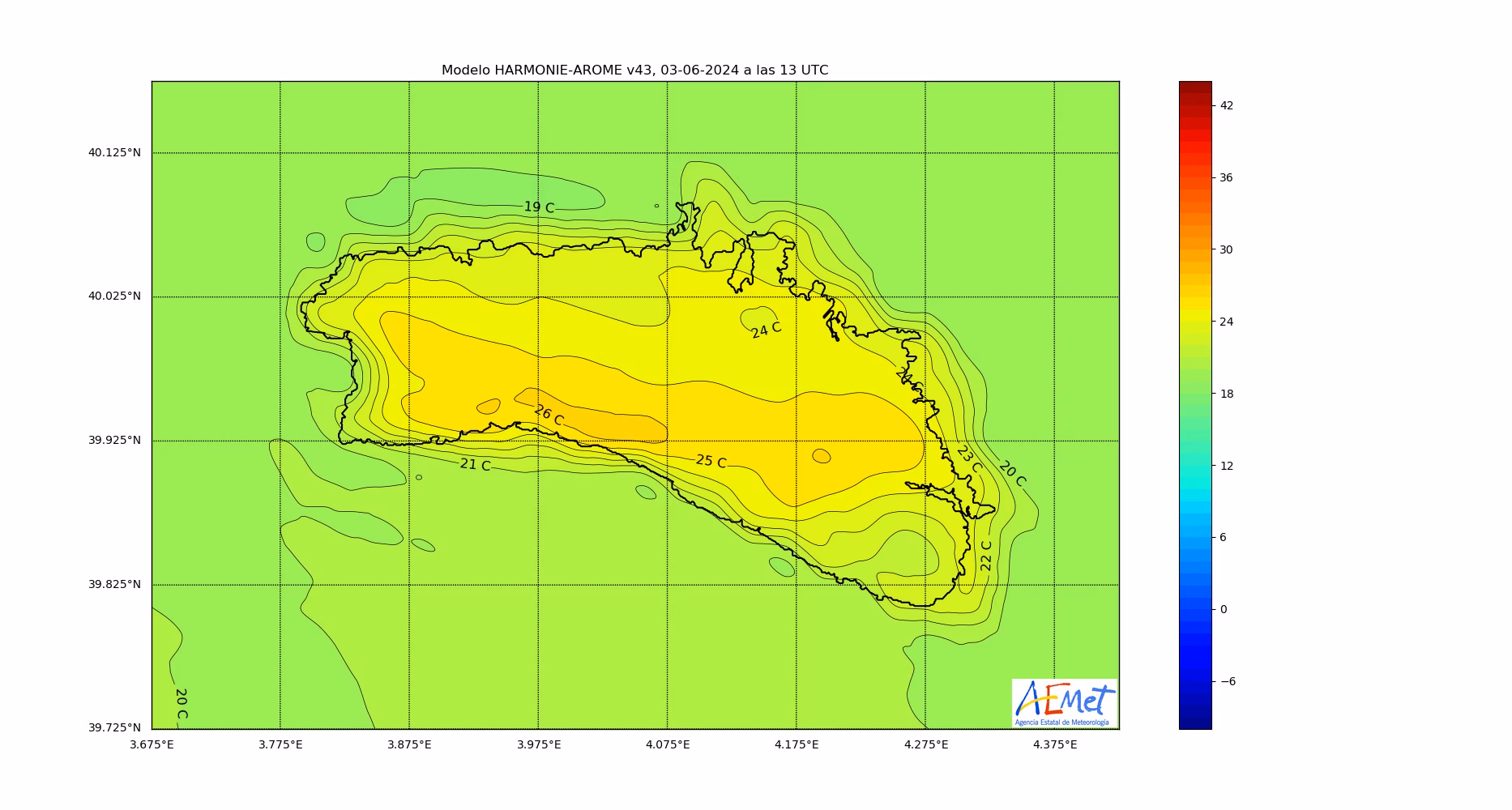 Cielo poco nuboso y temperaturas de hasta 26 grados este lunes en Menorca