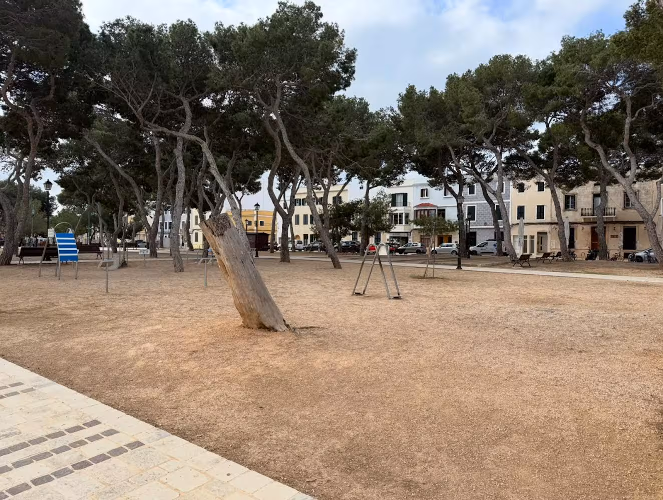 Ciutadella renovará el arbolado y creará un parque infantil accesible en la Plaça dels Pins