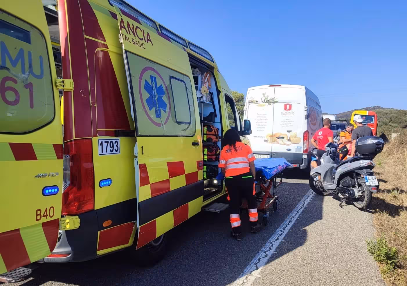 (Fotos) Accidente múltiple cerca de la salida de Ferreries: un choque en cadena provoca retenciones