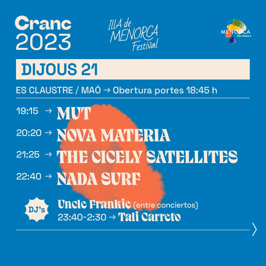 El 'Festival Cranc Illa de Menorca' arranca hoy en Maó con Nada Surf entre sus protagonistas