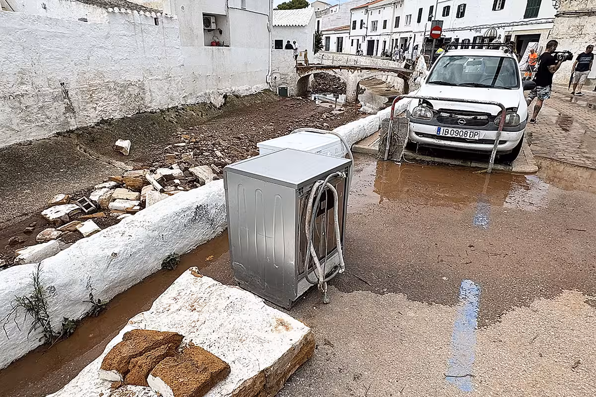 Así quedó el torrente de Es Mercadal tras la dana de agosto de 2024.