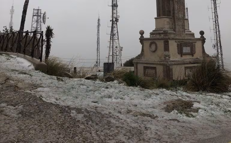 Imagen de archivo de nieve en el Monte Toro. Foto: Xavi Pons Cladera.