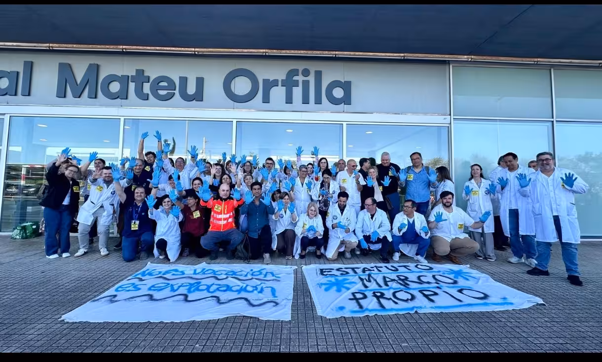 Concentración de este lunes 27 (Foto: SIMEBAL).