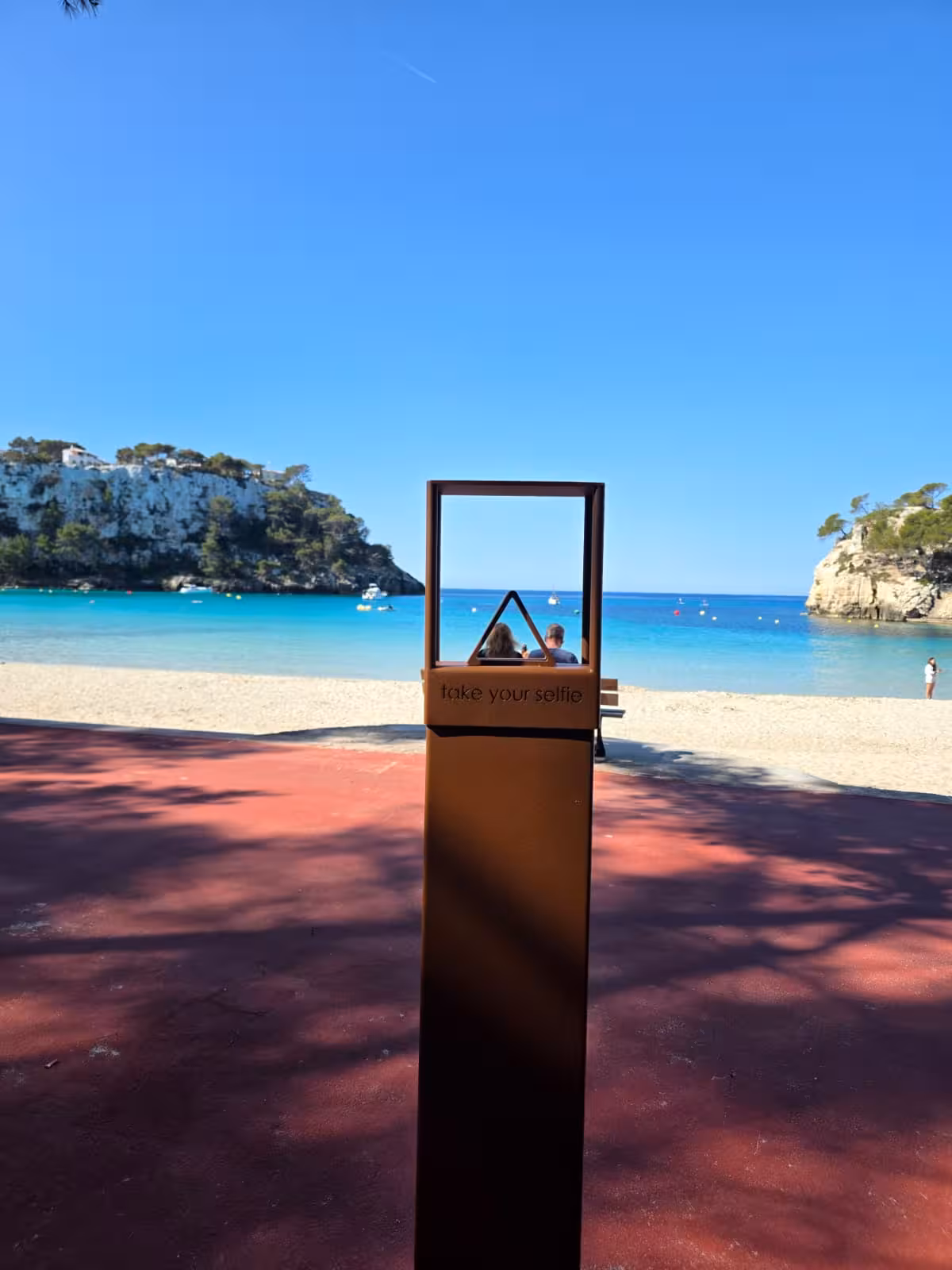 Punto selfie en Cala Galdana.