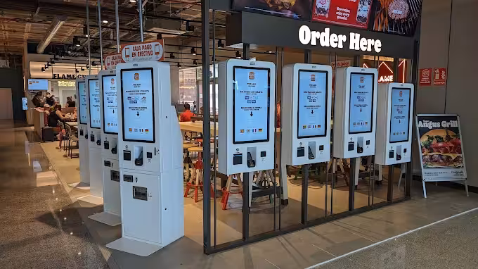 Uno de los restaurantes de la terminal internacional.