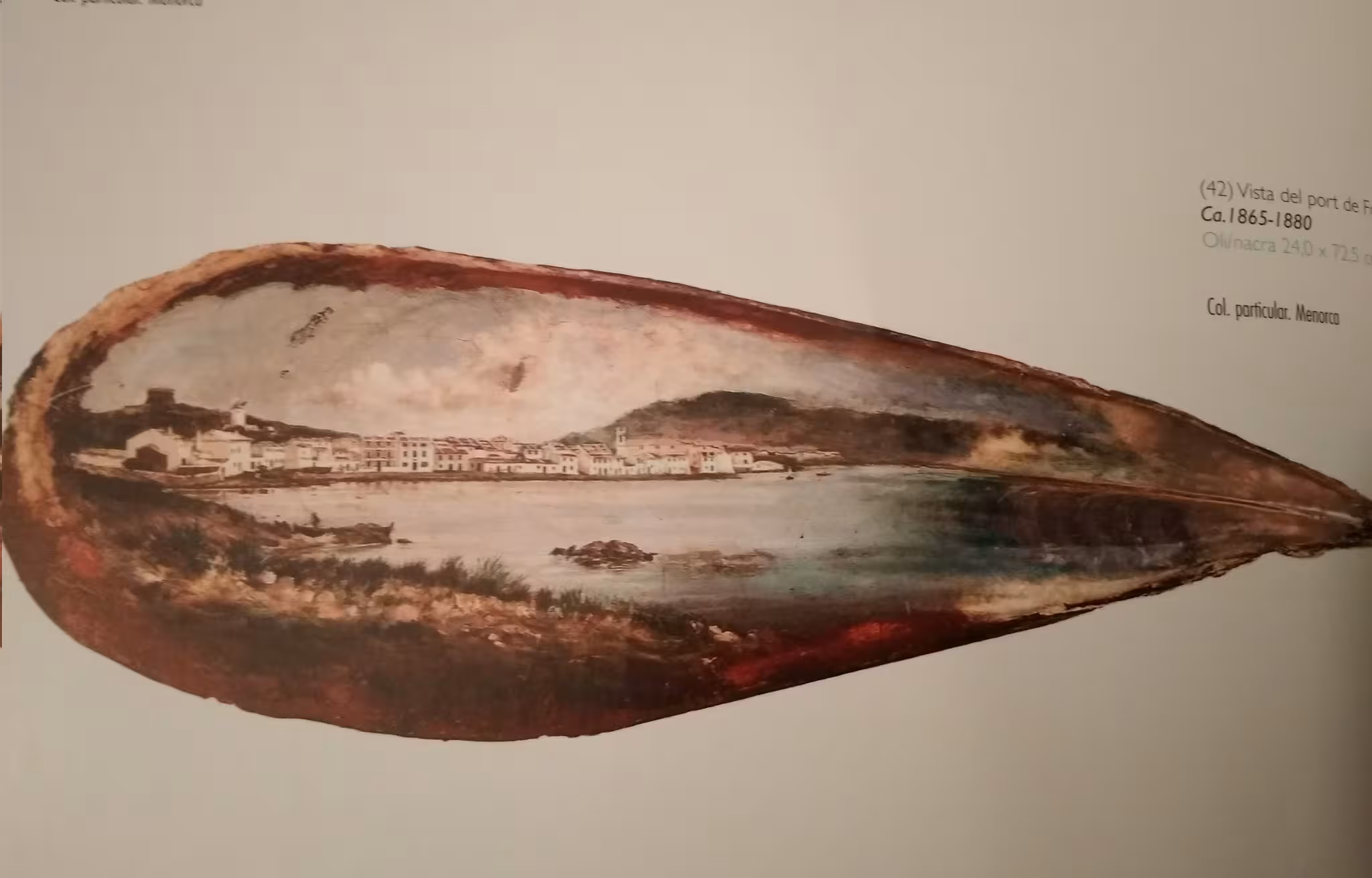 Joan Font i Vidal va pintar el port de Maó a l'interior d'una nacra.