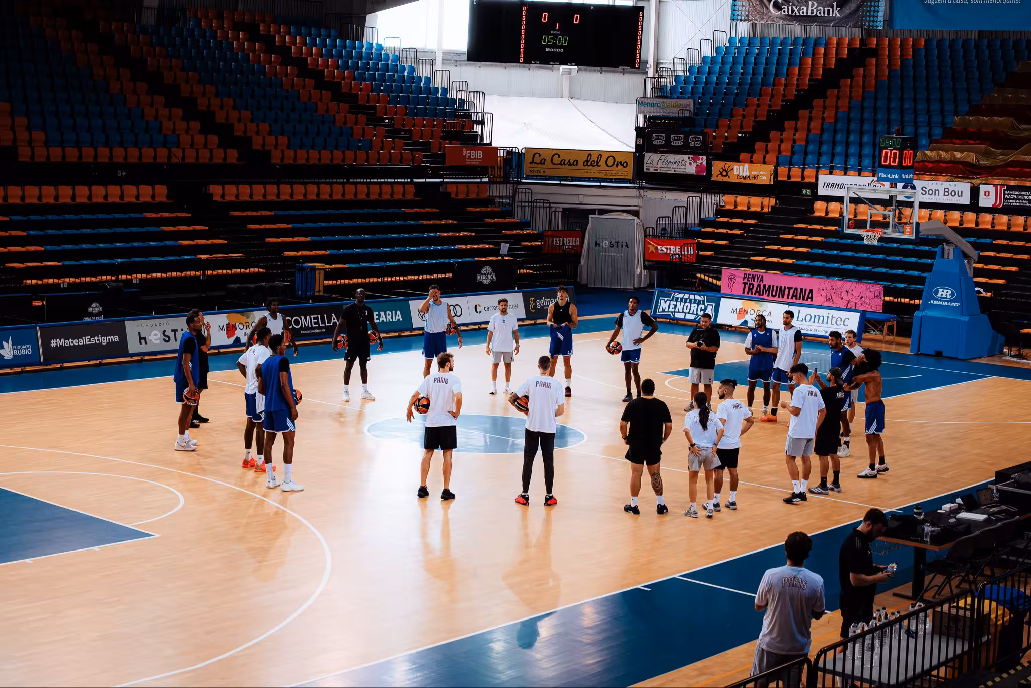 El París Basketball ya se ha ejercitado en el Pavelló Menorca